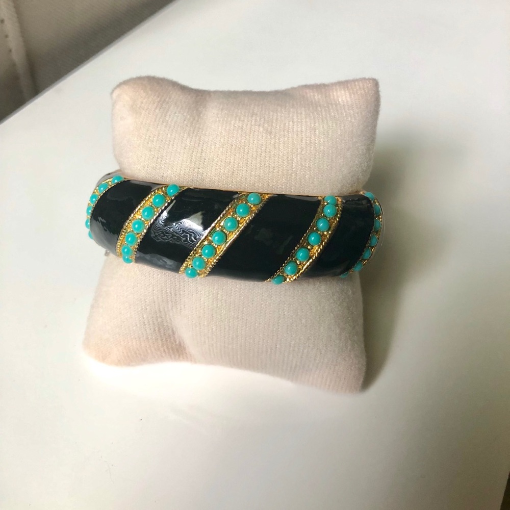 Turquoise and Black Bangle | J. Crew
